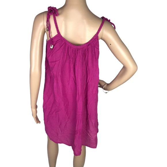 Monsoon Cami Mini Swing Dress Ladies Pink Size Small Tie Strap Sleeveless Summer - Picture 3 of 10